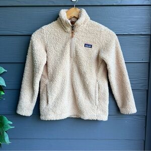 Patagonia Los Gatos Cream Fleece Long Sleeve Unisex Pullover Kids Sweater